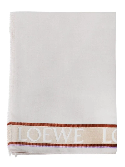 Shop Loewe Logo Boarder Scarf