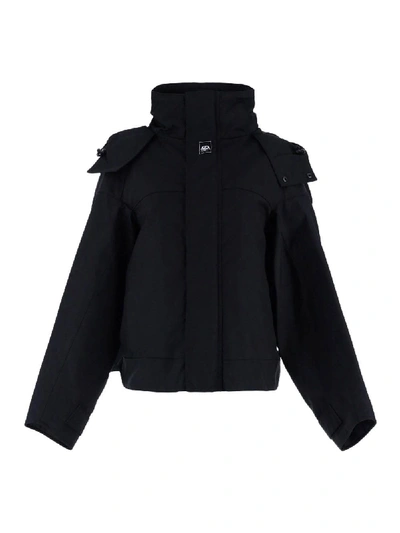 Shop Balenciaga Black Oversize Upside Down Parka Jacket
