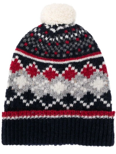 Shop Thom Browne Seasonal Fair Isle Hat