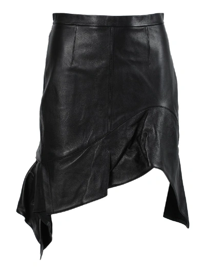 Shop Alexander Wang Asymmetric Leather Skirt