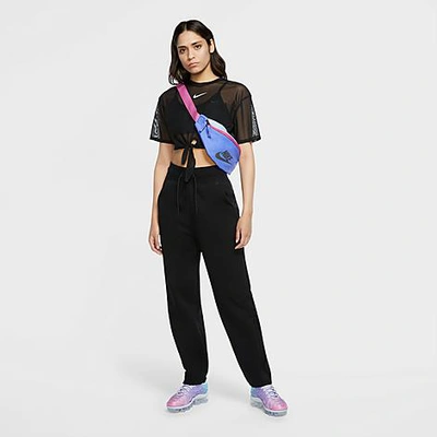 Shop Nike Women's Sportswear Tech Fleece Pants In Black/black