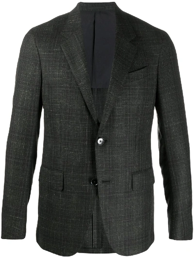 Shop Ermenegildo Zegna Single-breasted Patterned Blazer In Grün