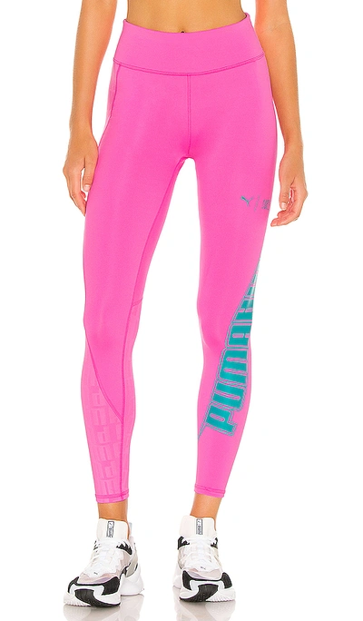 Shop Puma Train First Mile Xtreme 7/8 Tight In Luminous Pink