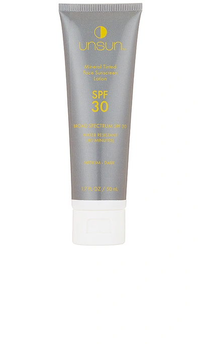 Shop Unsun Cosmetics Mineral Tinted Face Sunscreen Spf 30 In Medium,dark
