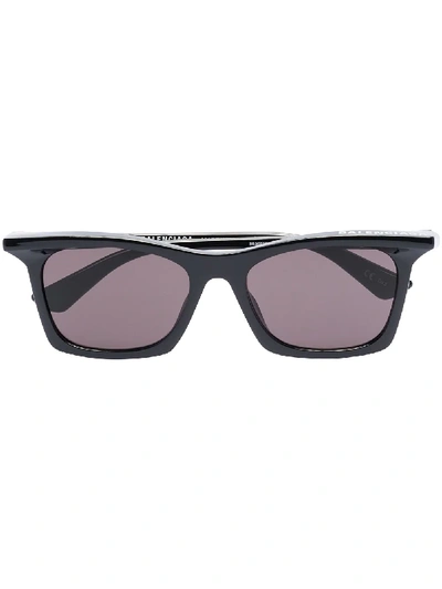 Balenciaga Rim Rectangular-frame Sunglasses In Black