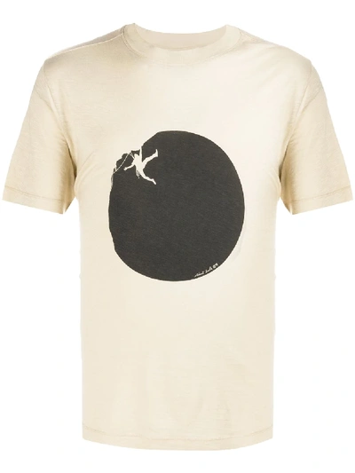 Shop Ps By Paul Smith Climber-print Cotton T-shirt In Neutrals