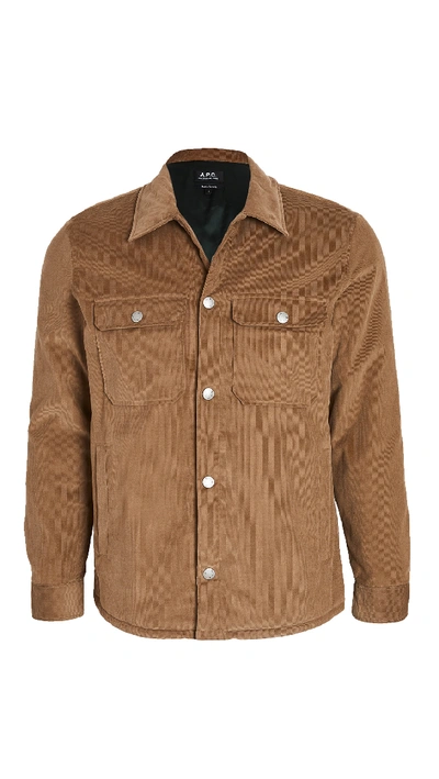 Shop Apc Alex Jacket In Tabacco