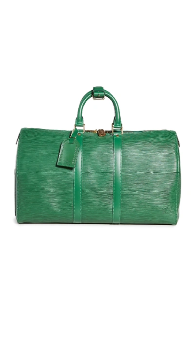Pre-owned Louis Vuitton Epi Keepall 45 Bag In Green