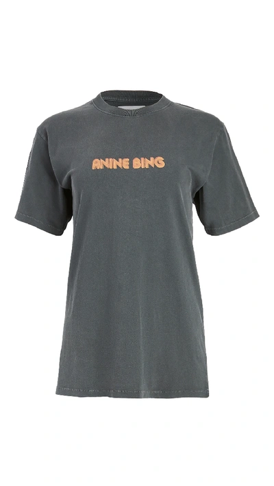 Shop Anine Bing Lili Tee In Washed Black