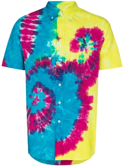 Shop Polo Ralph Lauren Oxford Tie-dye Shirt In Multicolour