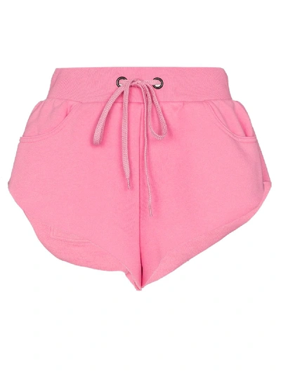 Shop Natasha Zinko Embroidered Track Shorts In Pink