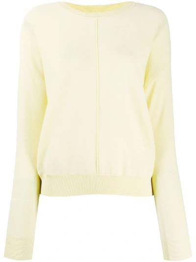 Shop Closed Fine Knit Slouchy Jumper In Yellow