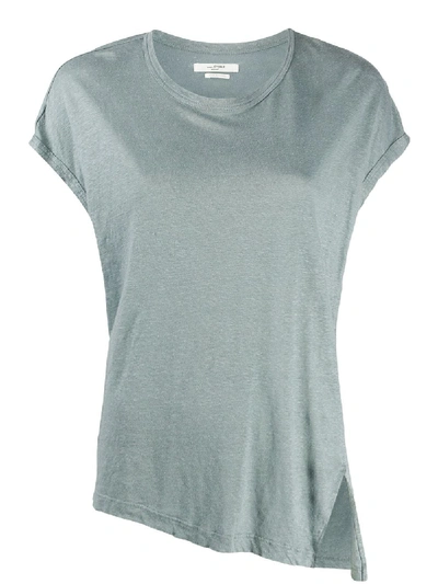 Shop Isabel Marant Étoile Asymmetric Hem T-shirt In Blue