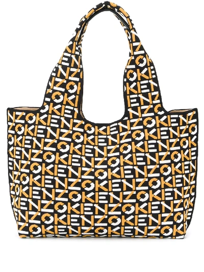Shop Kenzo Logo-printed Tote Bag In Yellow