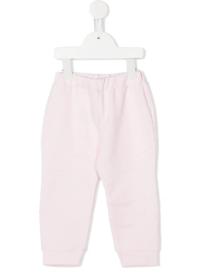 Shop Balmain Jersey Sweatpants In Pink