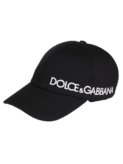 Shop Dolce & Gabbana Black Cotton Baseball Cap