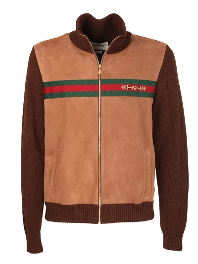 Shop Gucci Bomber In Marrone