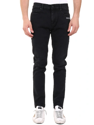 Shop Off-white Skinny Jeans Diag Pocket In Black