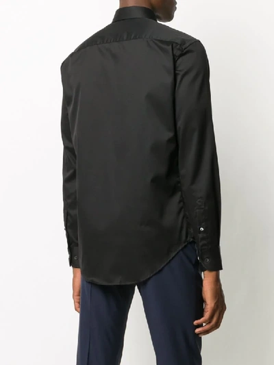 Shop Emporio Armani Regular Fit Tailored Shirt In Black