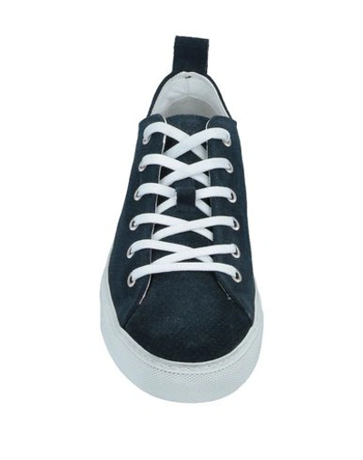 Shop Eleventy Sneakers In Dark Blue