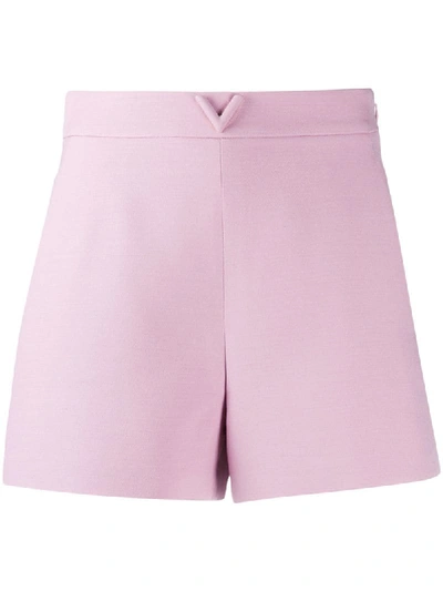Shop Valentino V Logo Shorts In Pink