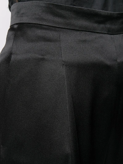 Max Mara Silk Palazzo Pants In Black