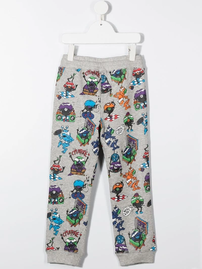 Shop Stella Mccartney Music Monsters Printed Track Pants In Grey