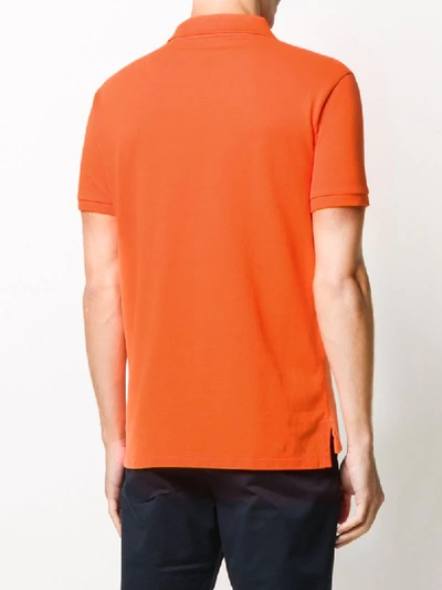Shop Polo Ralph Lauren Embroidered Logo Polo Shirt In Orange