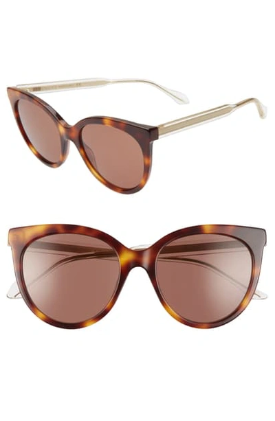 Shop Gucci 54mm Cat Eye Sunglasses In Havana/ Brown Solid