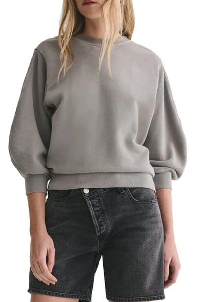 Shop Agolde Thora Sweatshirt In Zinc