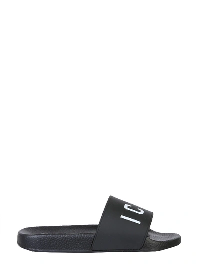 Shop Dsquared2 Slide Sandals In Black