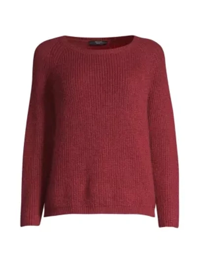 Shop Weekend Max Mara Volto Knit Sweater In Bordeaux