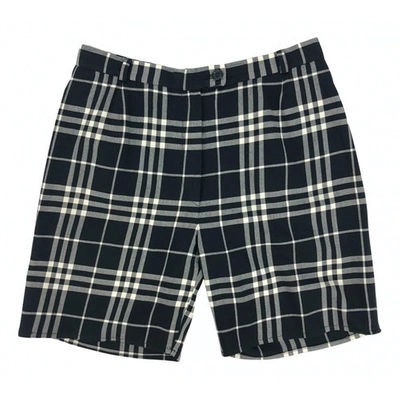 Pre-owned Burberry Black Wool Shorts