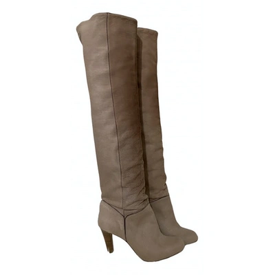 Pre-owned Vanessa Seward Beige Pony-style Calfskin Boots