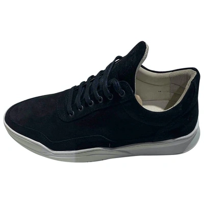 Pre-owned Filling Pieces Black Suede Trainers