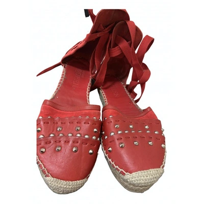 Pre-owned Alexander Mcqueen Red Cloth Espadrilles