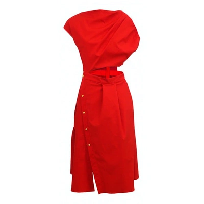 Pre-owned Vionnet Red Cotton Dress