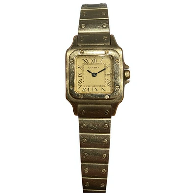 Pre-owned Cartier Santos Galbée Watch In Silver