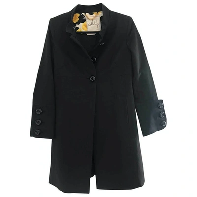 Pre-owned Milly Coat In Black