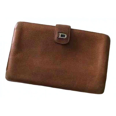 Pre-owned Delvaux Leather Wallet In Brown