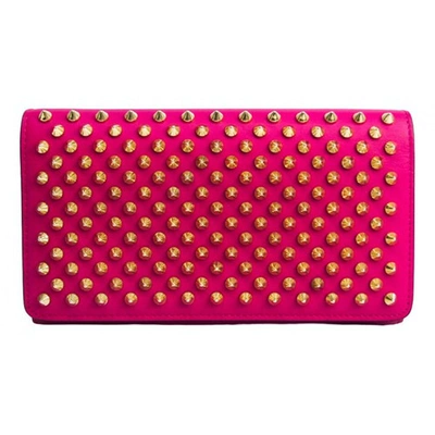 Pre-owned Christian Louboutin Pink Leather Wallets