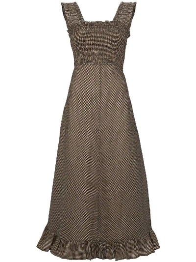 Shop Ganni X Browns 50 Sleeveless Seersucker Maxi Dress