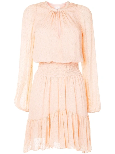 Shop A.l.c Asymmetric Long-sleeve Dress In Pink