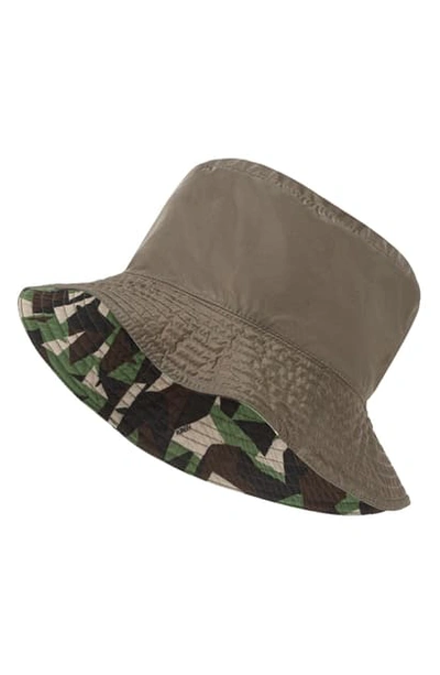 Shop Fendi Big Bugs Print Reversible Nylon Bucket Hat In Multicolor