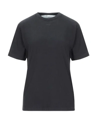 Shop Off-white Woman T-shirt Black Size Xs Cotton