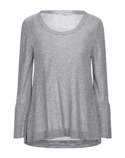 Shop Kangra Cashmere Kangra Woman Sweater Grey Size 8 Viscose, Nylon