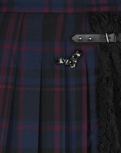 Shop Liu •jo Woman Mini Skirt Midnight Blue Size 8 Polyester, Viscose, Elastane In Dark Blue