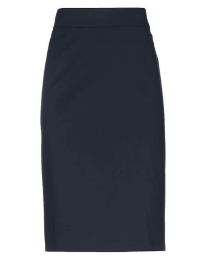 Shop Elie Tahari Knee Length Skirts In Dark Blue