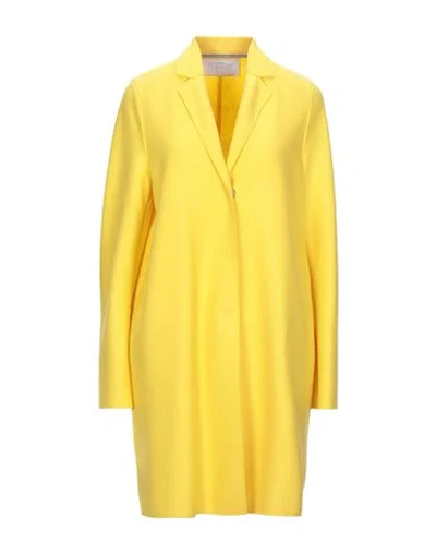 Harris Wharf London Coats In Yellow