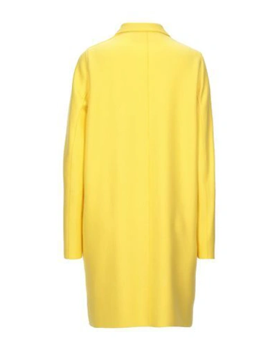 Harris Wharf London Coats In Yellow